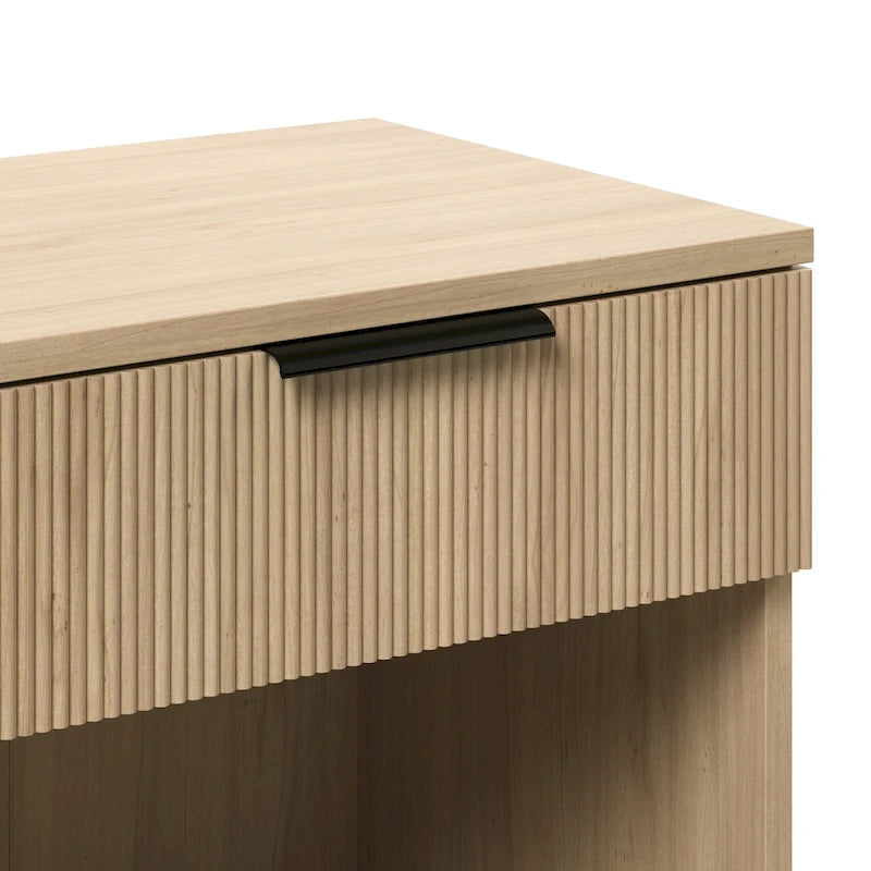 Modern Fluted-Drawer Nightstand