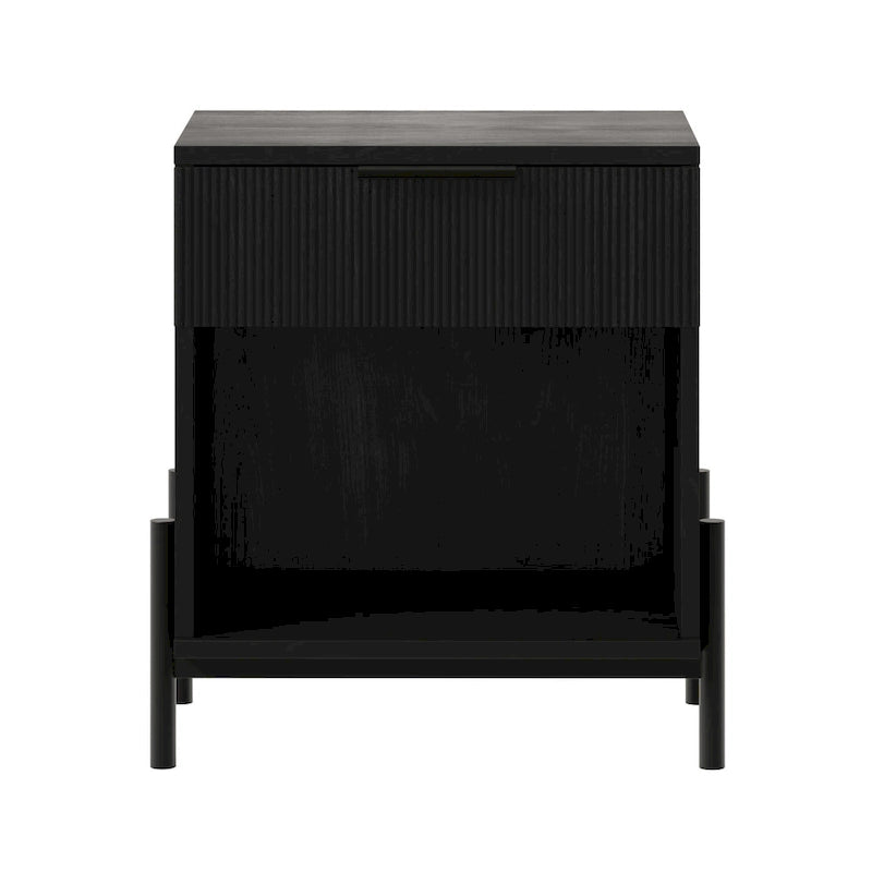 Modern Fluted-Drawer Nightstand
