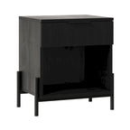 Modern Fluted-Drawer Nightstand
