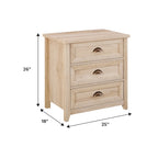 3 Drawer Farmhouse Nightstand