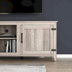 70.08 TV Stand with Doors and Open Storage Compartments for TVs Up to 60