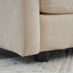 6-Seater U-Shape Sectional Sofa with 3 Ottomans and Pillows