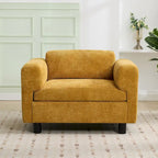 45.5 Woven Velvet Fabric Accent Chair with High-Density Cushion