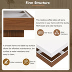 Modern Square Rotating Coffee Table
