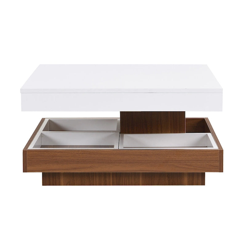 Modern Square Rotating Coffee Table