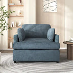 37 Accent Chair with Plastic Legs and Decorative Pillows