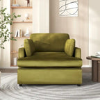 37 Accent Chair with Plastic Legs and Decorative Pillows