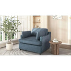 37 Accent Chair with Plastic Legs and Decorative Pillows