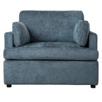 37 Accent Chair with Plastic Legs and Decorative Pillows