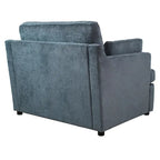 37 Accent Chair with Plastic Legs and Decorative Pillows