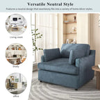 37 Accent Chair with Plastic Legs and Decorative Pillows
