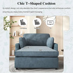 37 Accent Chair with Plastic Legs and Decorative Pillows