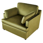 37 Accent Chair with Plastic Legs and Decorative Pillows