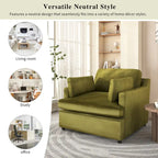 37 Accent Chair with Plastic Legs and Decorative Pillows