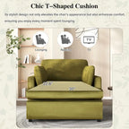 37 Accent Chair with Plastic Legs and Decorative Pillows