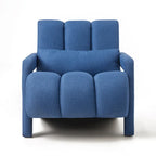 Navy Blue Modern 27.5 Accent Chair with Pillow