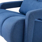 Navy Blue Modern 27.5 Accent Chair with Pillow