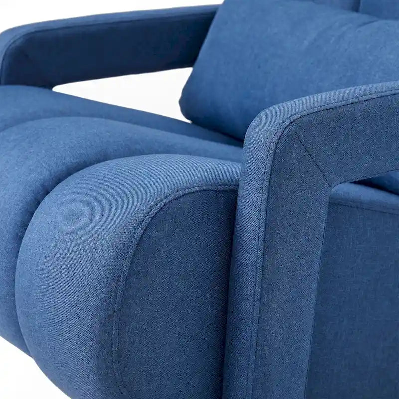 Navy Blue Modern 27.5 Accent Chair with Pillow