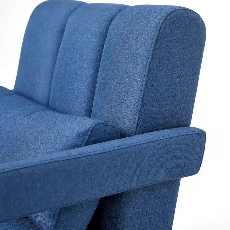 Navy Blue Modern 27.5 Accent Chair with Pillow