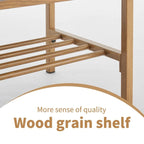 Linen Upholstered Storage Shoe Bench