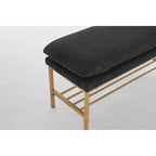 Linen Upholstered Storage Shoe Bench