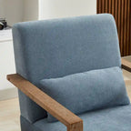 30.31 Linen Blend Upholstered 360 Swivel Accent Chair
