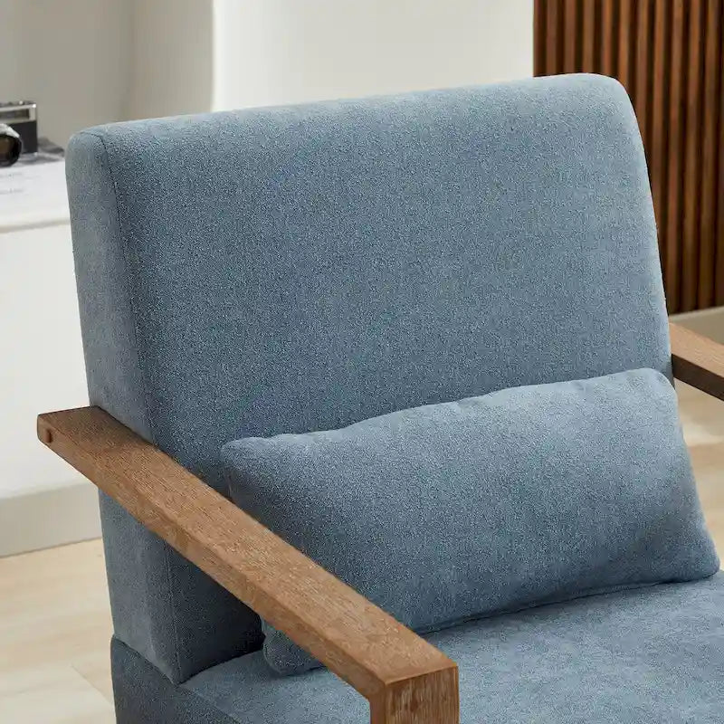 30.31 Linen Blend Upholstered 360 Swivel Accent Chair