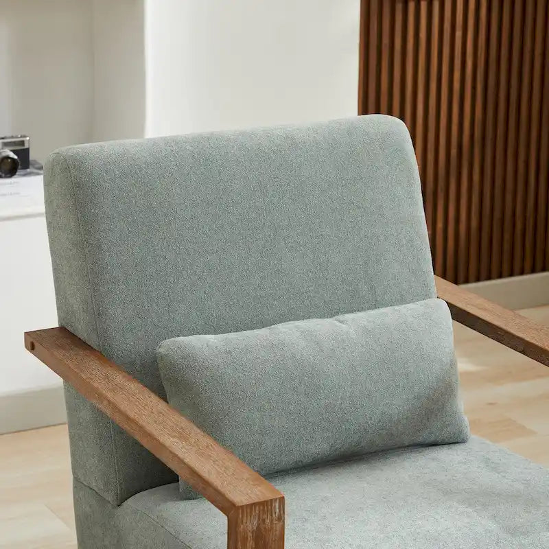 30.31 Linen Blend Upholstered 360 Swivel Accent Chair