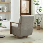 30.31 Linen Blend Upholstered 360 Swivel Accent Chair