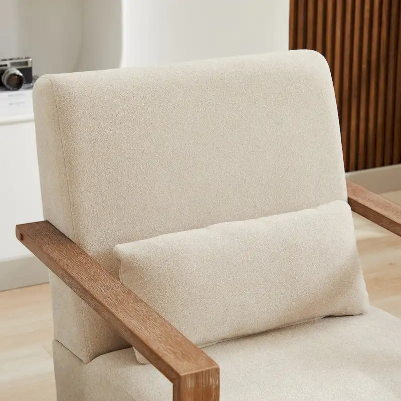 30.31 Linen Blend Upholstered 360 Swivel Accent Chair