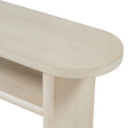 Elegant Minimalist Console Table with Rounded Edges and Sturdy Shelf Design for Entryway, Living Room