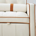 Velvet Multi-Functional Pull-Out Sofa Bed Adjustable Reclining Backrest With Pillows - N/A