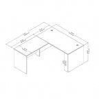 Studio C 60W L Shaped Desk with 42W Return by Bush Business Furniture