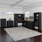 Fairview 60W L Shaped Desk with Drawers and Storage by Bush Furniture