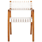Gerda Woven Leather Dining Room Chair - 22.1 W x 20.9 L x 31.9 H - 22Wx21Dx32H