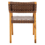 Gerda Woven Leather Dining Room Chair - 22.1 W x 20.9 L x 31.9 H - 22Wx21Dx32H