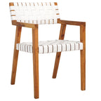Gerda Woven Leather Dining Room Chair - 22.1 W x 20.9 L x 31.9 H - 22Wx21Dx32H