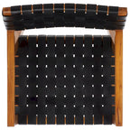 Gerda Woven Leather Dining Room Chair - 22.1 W x 20.9 L x 31.9 H - 22Wx21Dx32H
