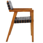 Gerda Woven Leather Dining Room Chair - 22.1 W x 20.9 L x 31.9 H - 22Wx21Dx32H