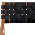 Gerda Woven Leather Dining Room Chair - 22.1 W x 20.9 L x 31.9 H - 22Wx21Dx32H