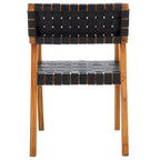 Gerda Woven Leather Dining Room Chair - 22.1 W x 20.9 L x 31.9 H - 22Wx21Dx32H