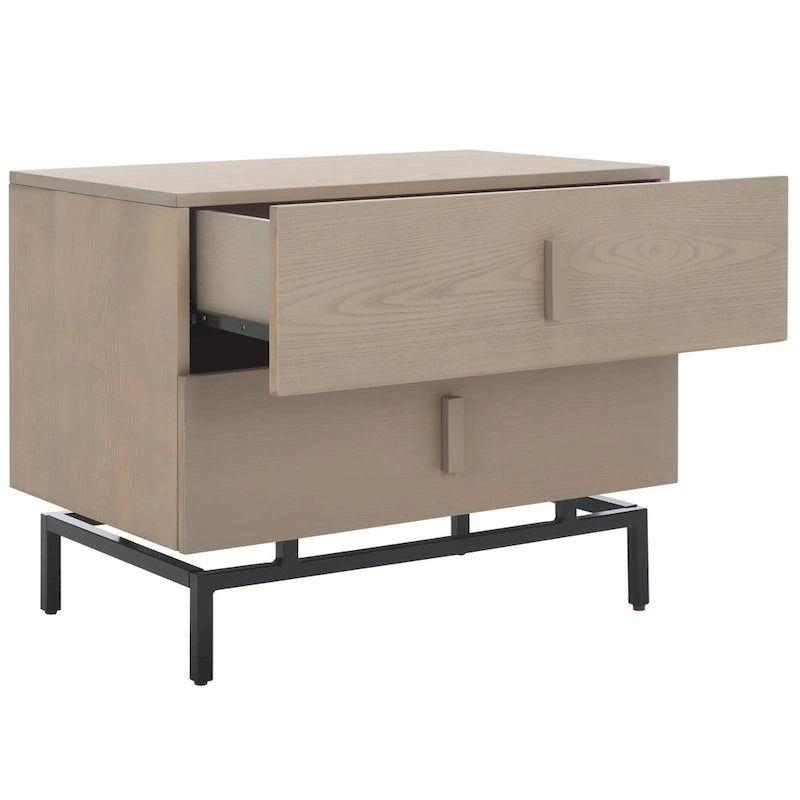 Herschel Grey/ Black Storage Cabinet - 28W x 18D x 22H