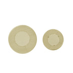 Round Metal Hollow 2 PCS Side Table Set - 16.5 L x 16.5 W x 20.75 H
