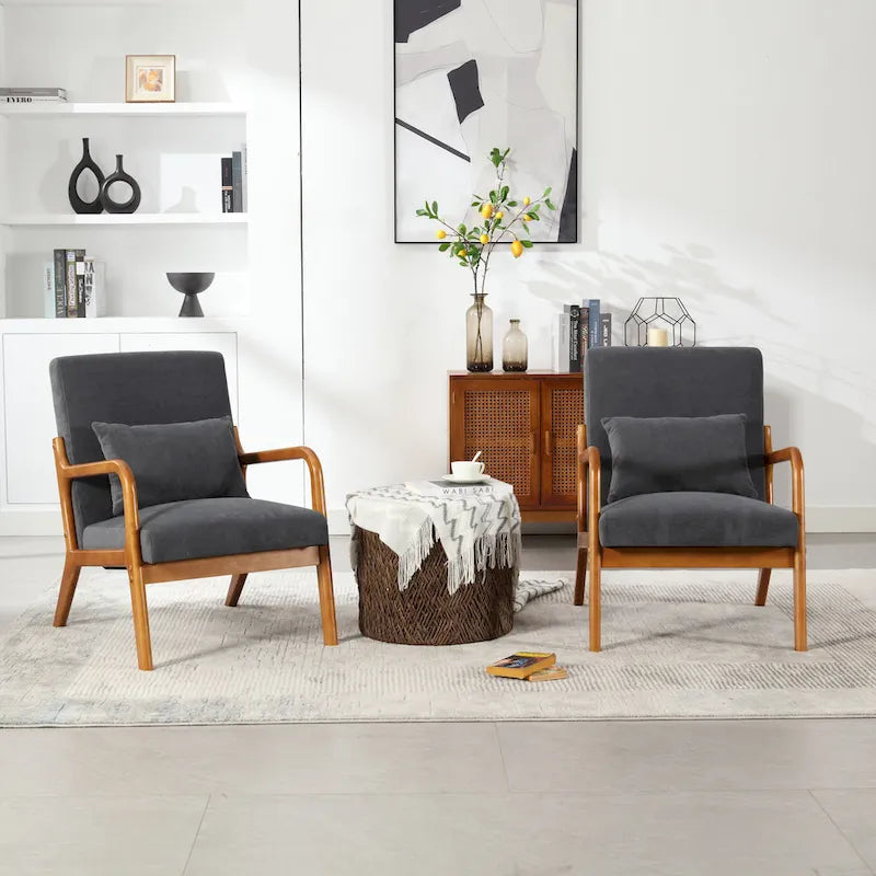 GDFStudio - Olivia Velvet Upholstered Accent Chair with Solid Wood Frame and Comfortable Cushion