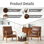 GDFStudio - Olivia Velvet Upholstered Accent Chair with Solid Wood Frame and Comfortable Cushion