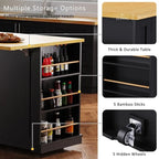 Frost 53inch Large Kitchen Island with Drop Leaf