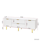 Modern warm white TV cabinet , for Living Room Bedroom