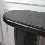 60 Wood Console Table with Ribbed Legs