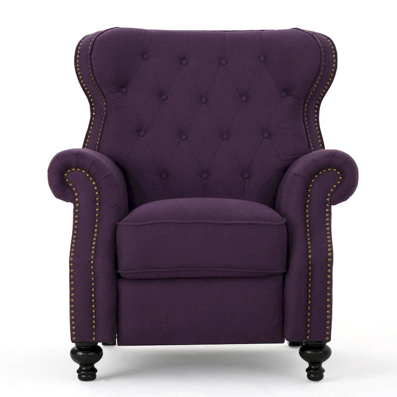 Roomfitters Accented Push Back Recliner Chair with Rolled Arms, Enjoy Cocooning Comfort