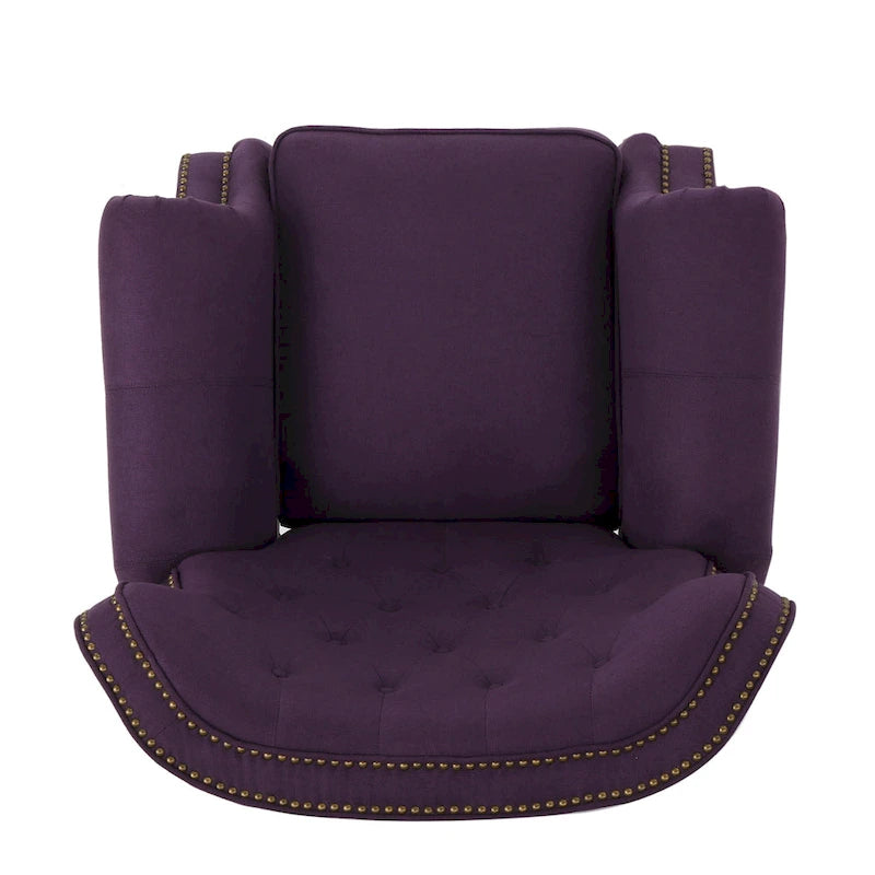 Roomfitters Accented Push Back Recliner Chair with Rolled Arms, Enjoy Cocooning Comfort